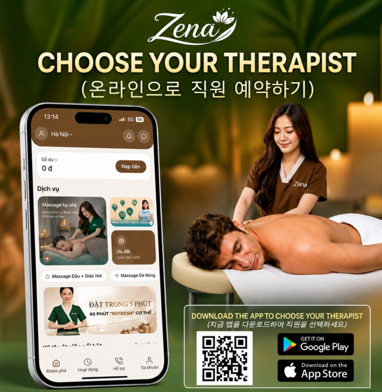 Cách massage tại nhà trên app Zena